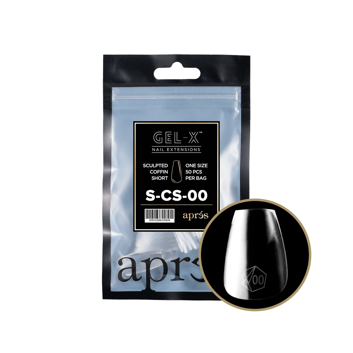 TIPS REFILL BAGS | APRES GEL-X | SCULPTED COFFIN SHORT (50pcs)