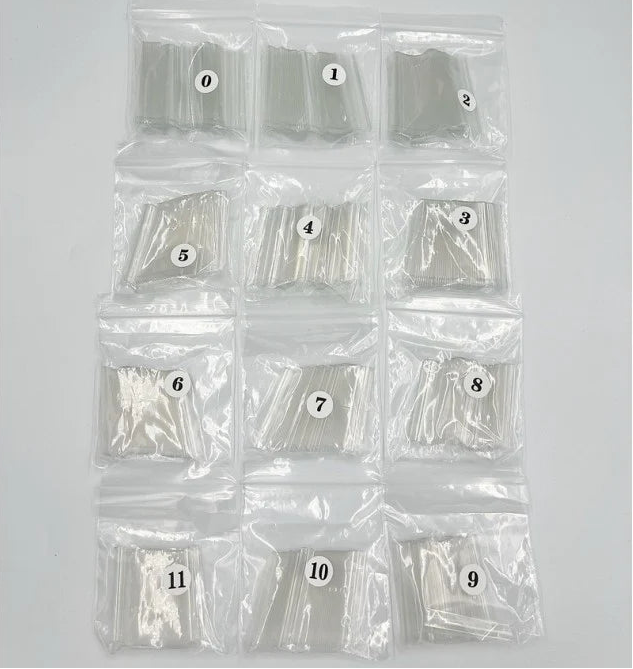 CLEAR XXXL SQUARE TIP REFILL #4, 5, 6, 7 (3 SMALL BAGS/ EACH)