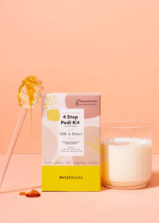 AVRY 4 STEP PEDI KIT - MILK & HONEY
