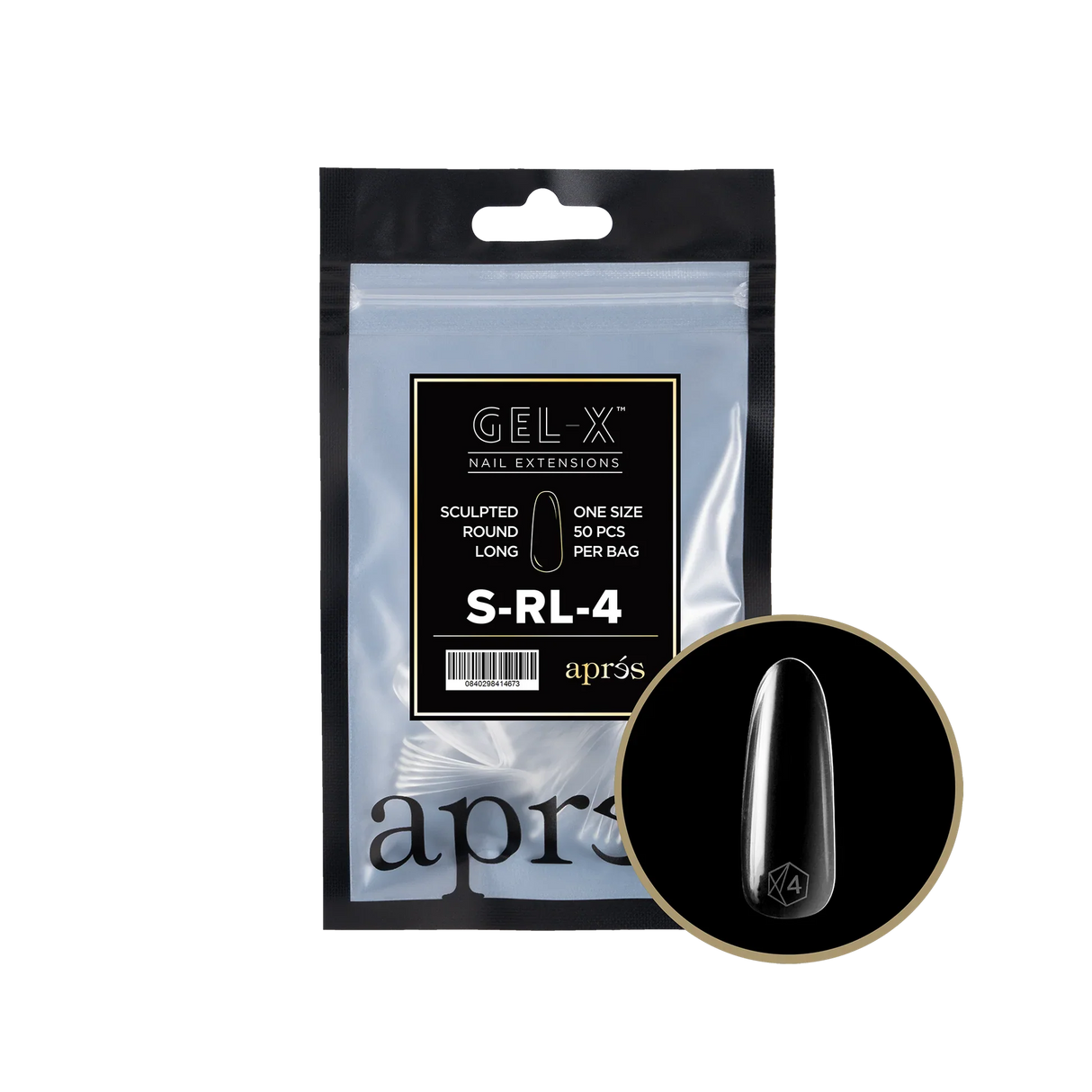 TIPS REFILL BAGS | APRES GEL-X | SCULPTED ROUND LONG (50pcs)