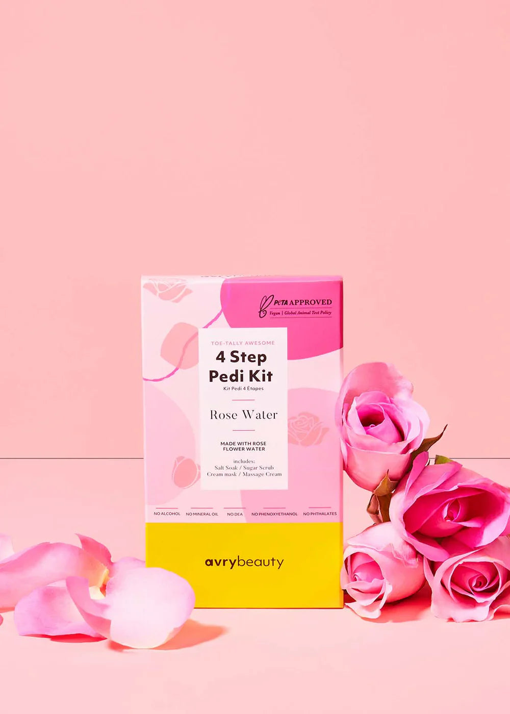 AVRY 4 STEP PEDI KIT - ROSE WATER