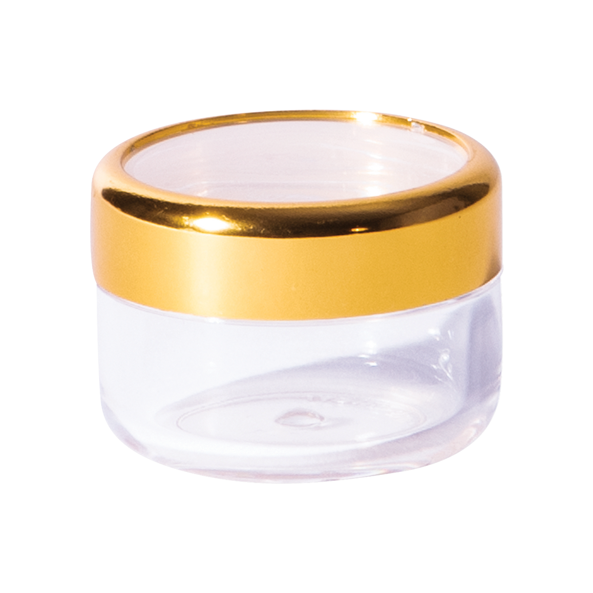 BM FSC396 | EMPTY JAR | GOLD/CLEAR LID | 0.20 OZ