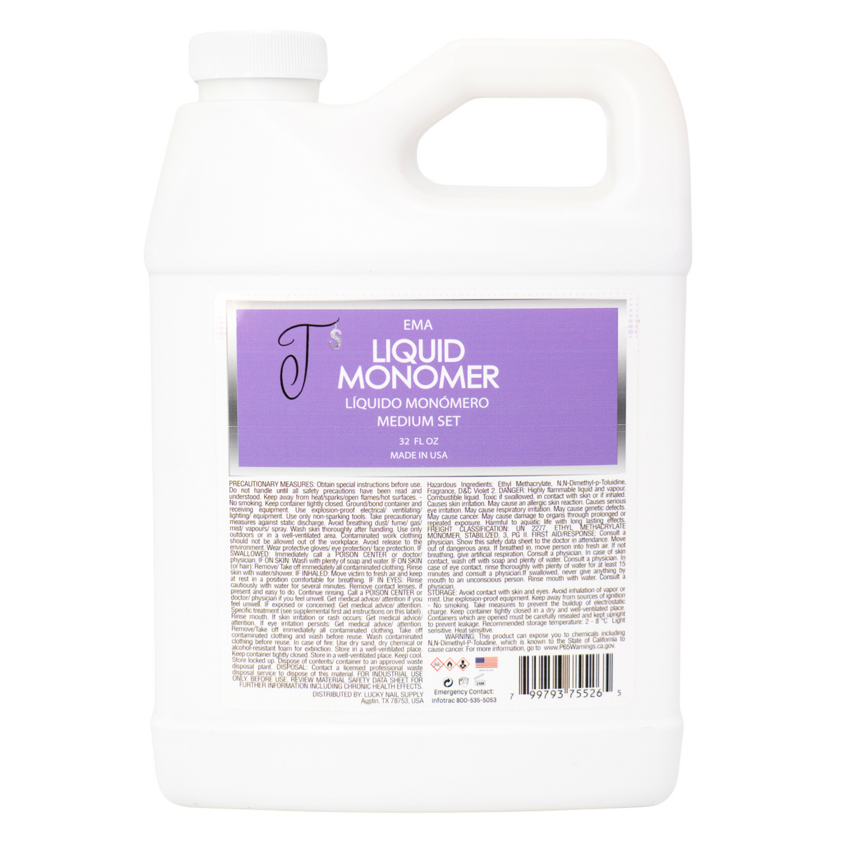 JACKIE SIGNATURE | EMA LIQUID MONOMER - MEDIUM SET (32oz)