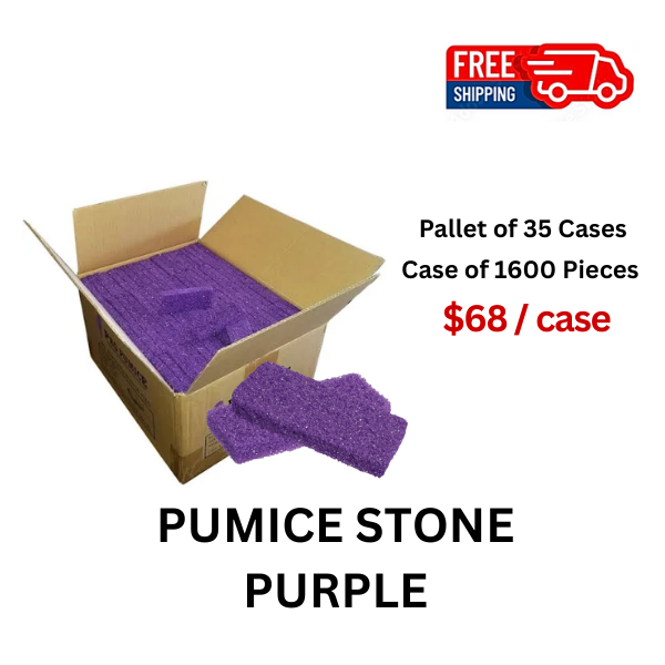 PURPLE PUMI STONE – PALLET OF 35 CASES, 1600/CASE