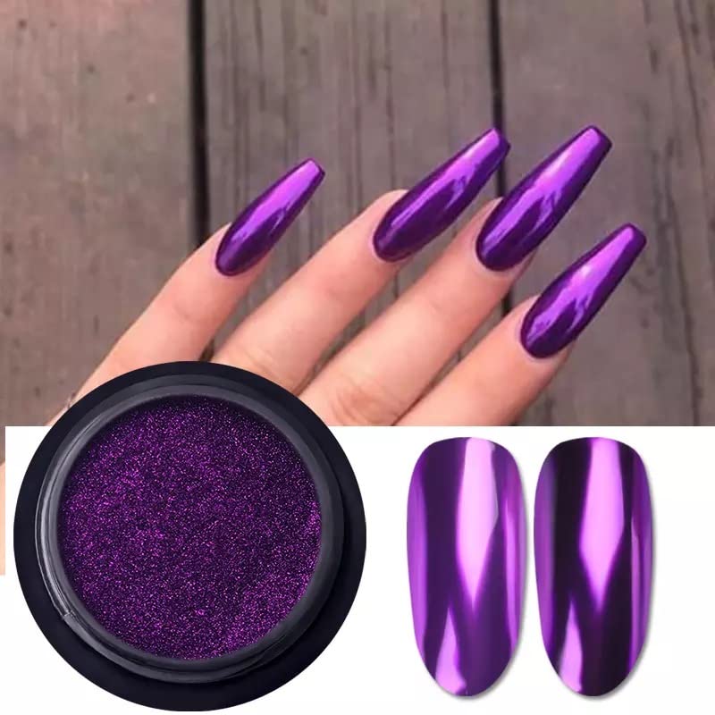 CHROME NAIL ART - DARK PURPLE # 15