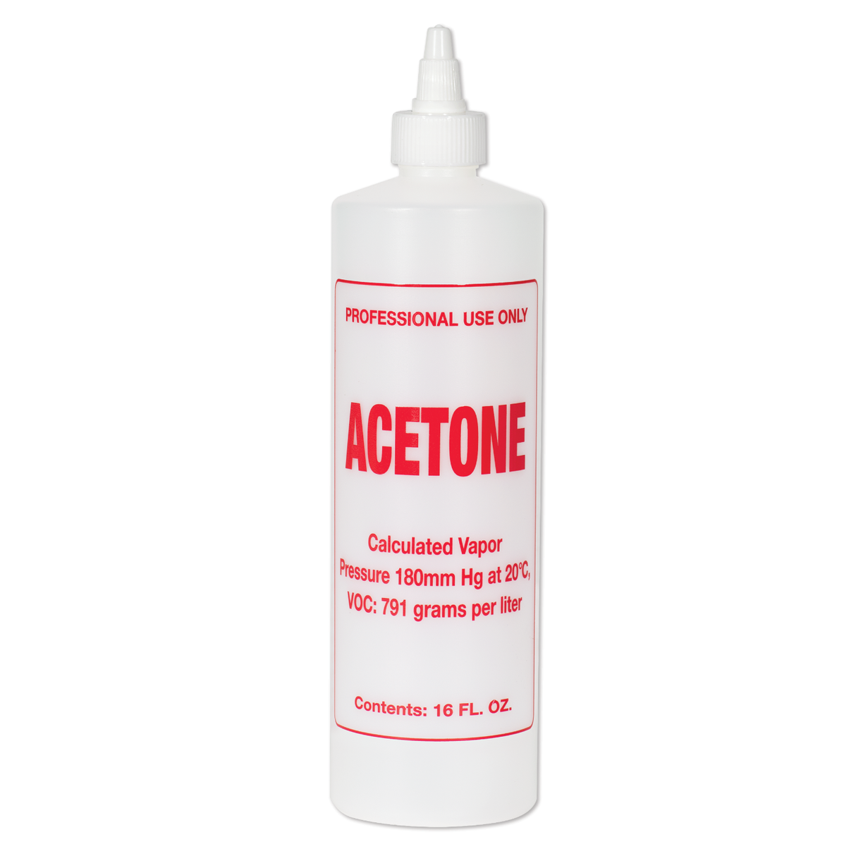 EMPTY PLASTIC BOTTLE - ACETONE 16 OZ