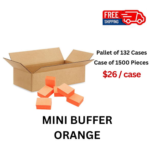 MINI BUFFER – PALLET OF 132 CASES, 1500/CASE