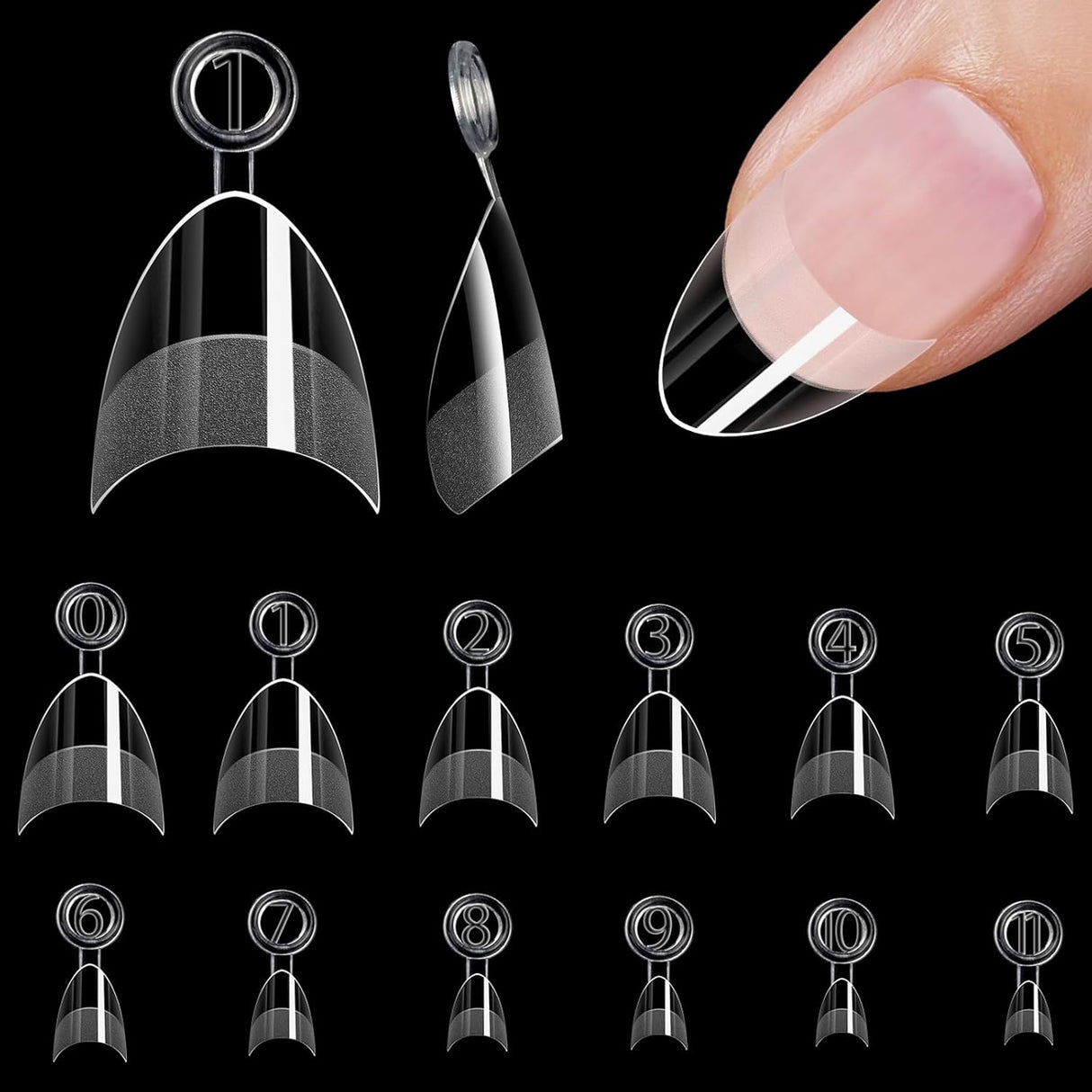 BELLALUX | CLEAR TIPS ALMOND SHAPE