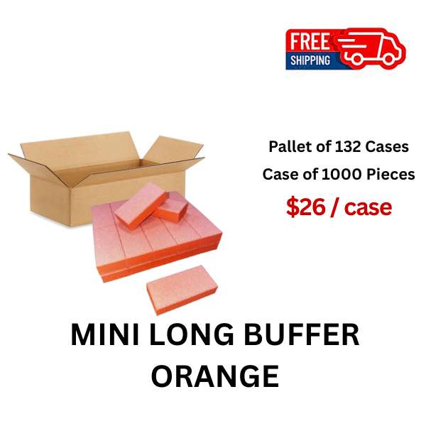 MINI LONG BUFFER – PALLET OF 132 CASES, 1000/CASE