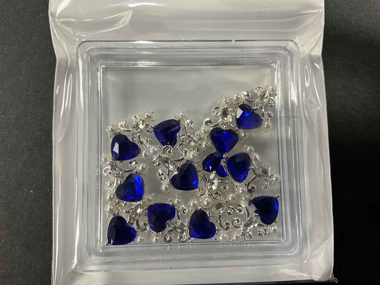 HEART PEARL NAIL CHARMS | 10pcs