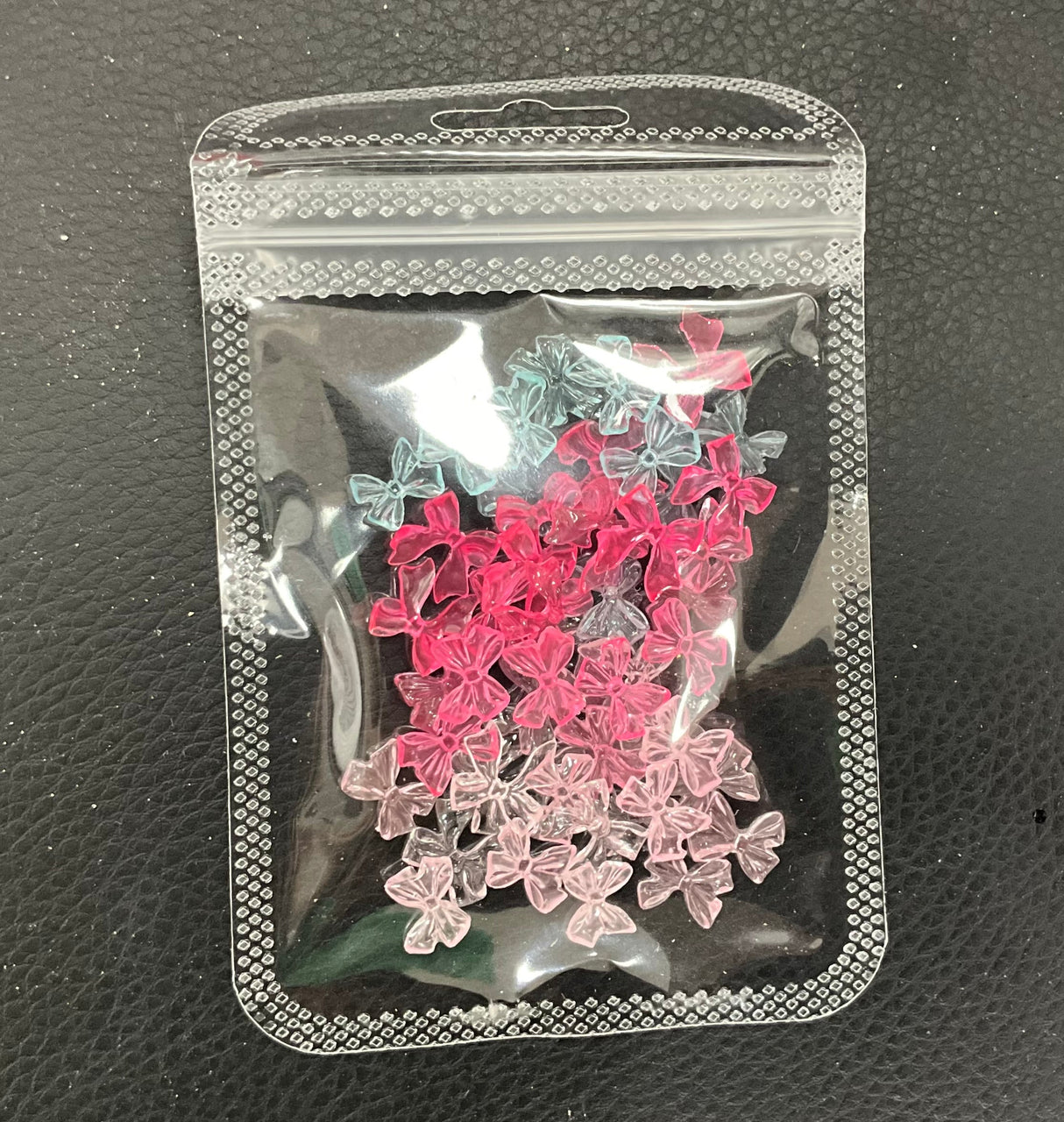 PINK- BLUE MIX TAIL BOW BAG