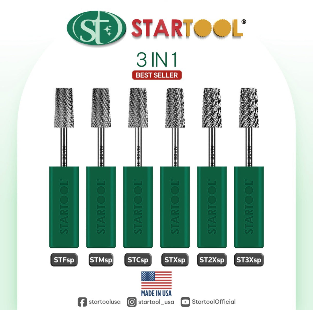 STARTOOL | 3 IN 1 NAIL BIT | SILVER