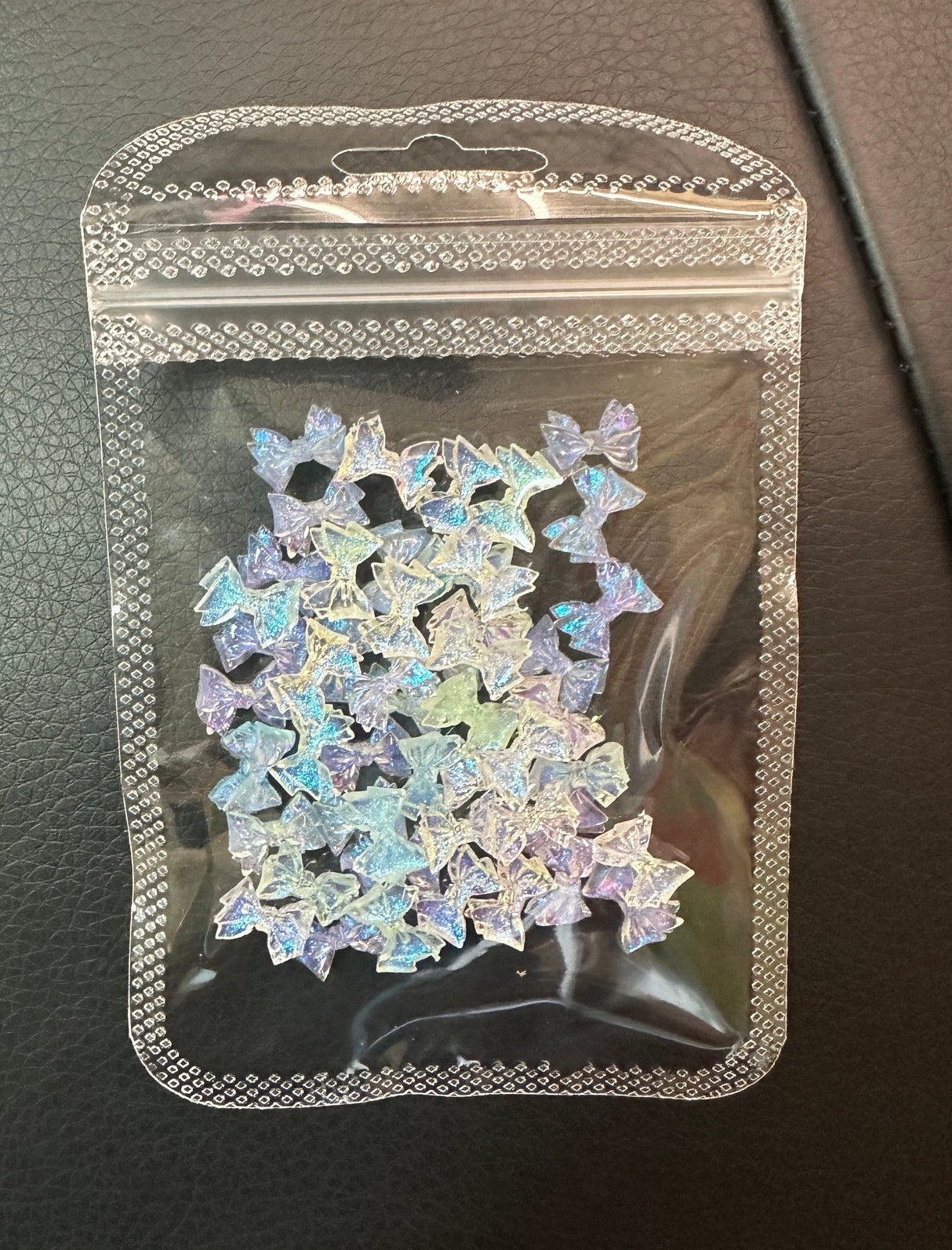 NAIL CHARM | CLEAR SHORT TAIL BOW BAG