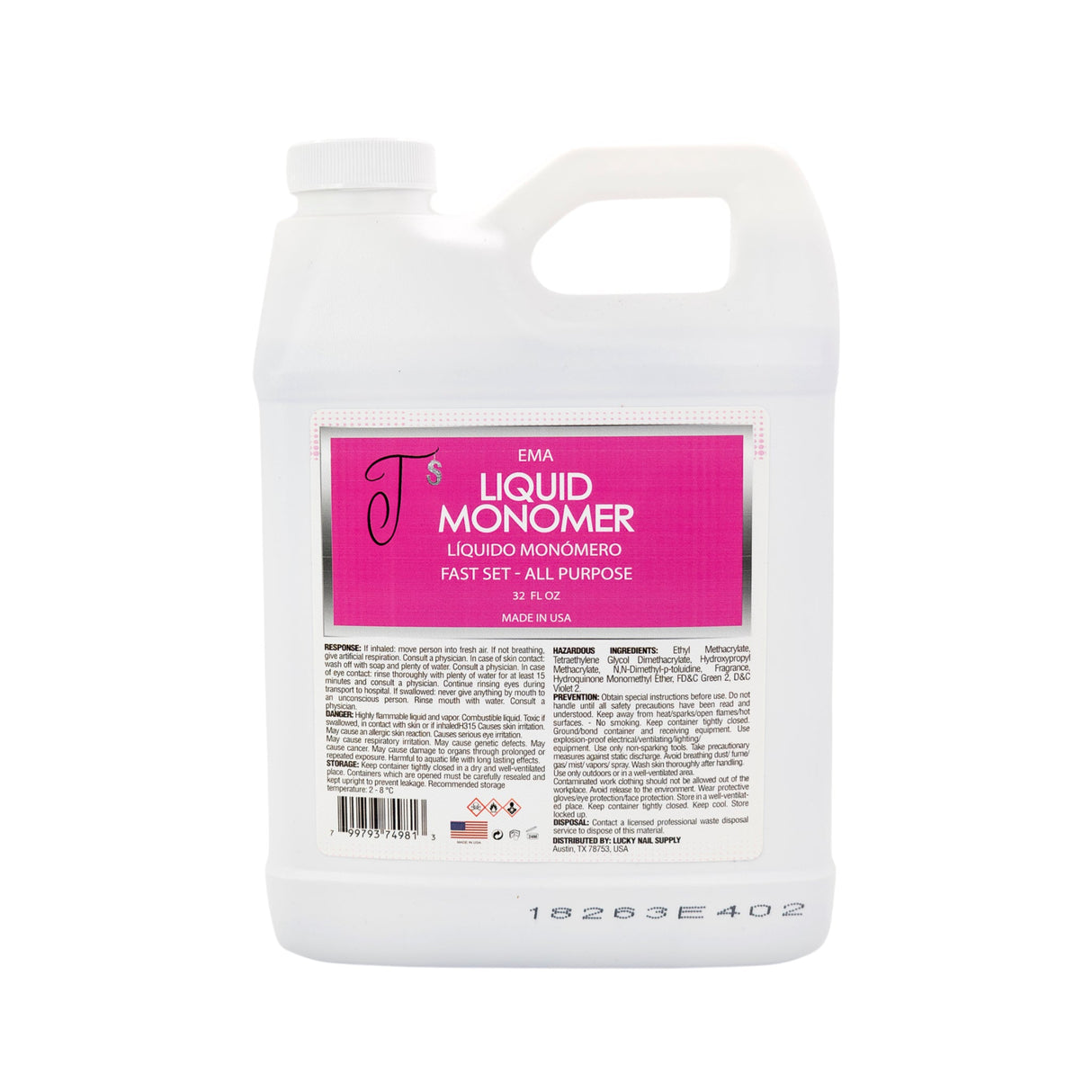 JACKIE SIGNATURE | EMA LIQUID MONOMER - FAST DRY (32oz)