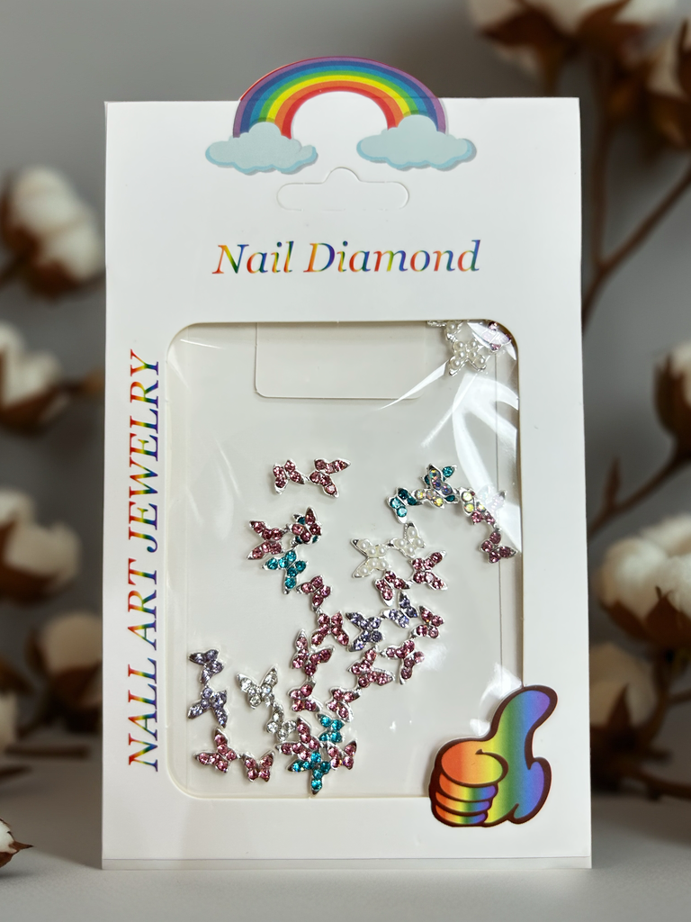 COLOR MIX BUTTERFLY CHARM - BAG OF 20 PCS