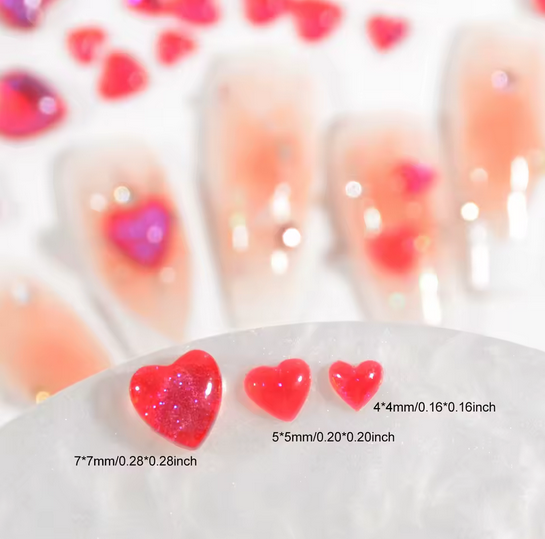 VALENTINE NAIL CHARM | 3D TRANSPARENT HEART