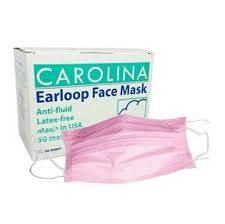 CAROLINA COTTON EARLOOP FACE MASK - PINK