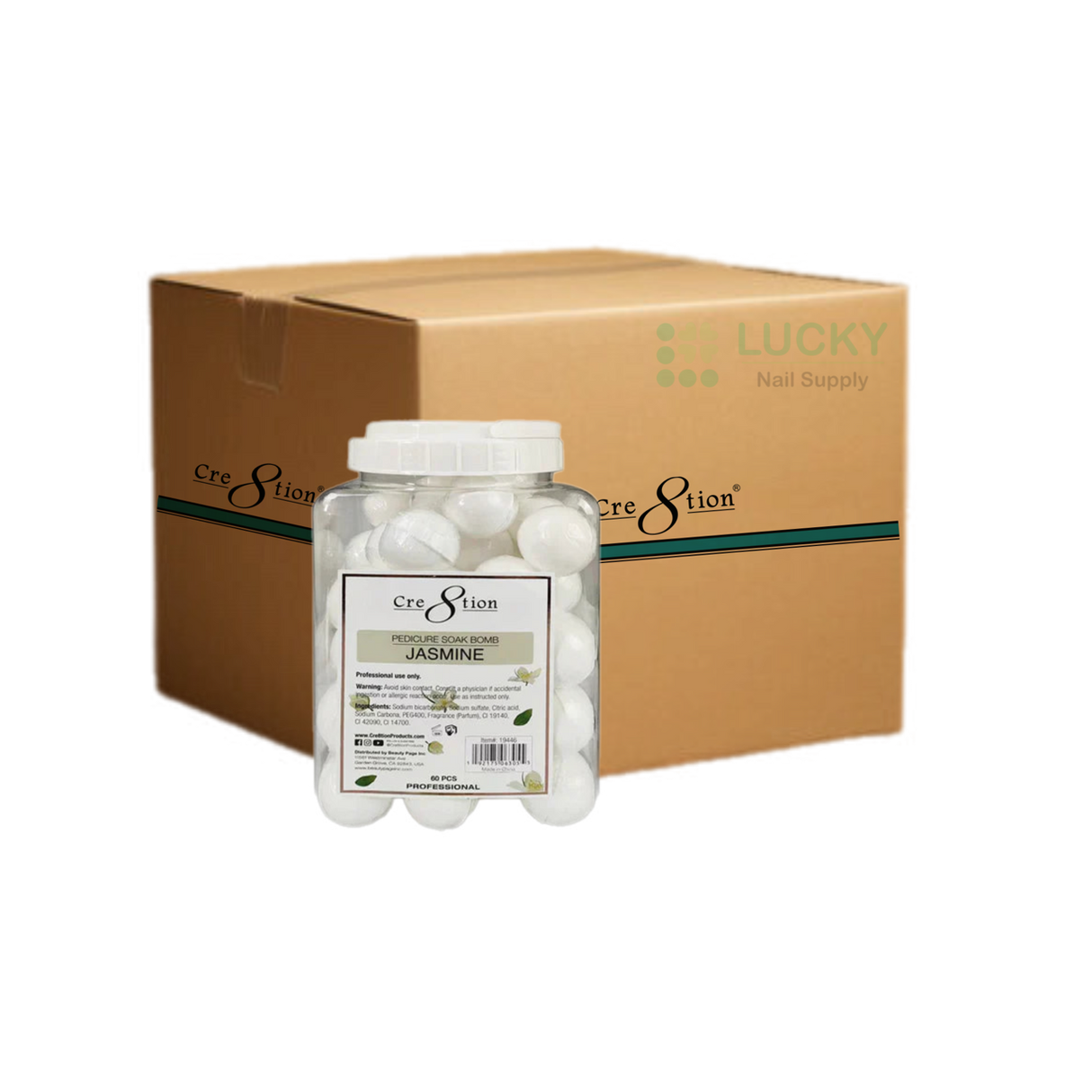 Cre8tion - Pedicure Soak Bomb - Jasmine ( Case of 4 )