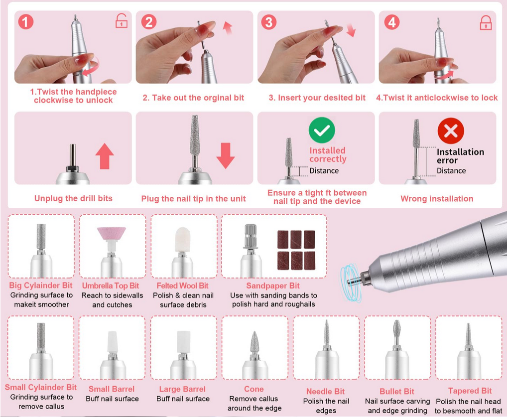 V8 NAIL DRILL MACHINE