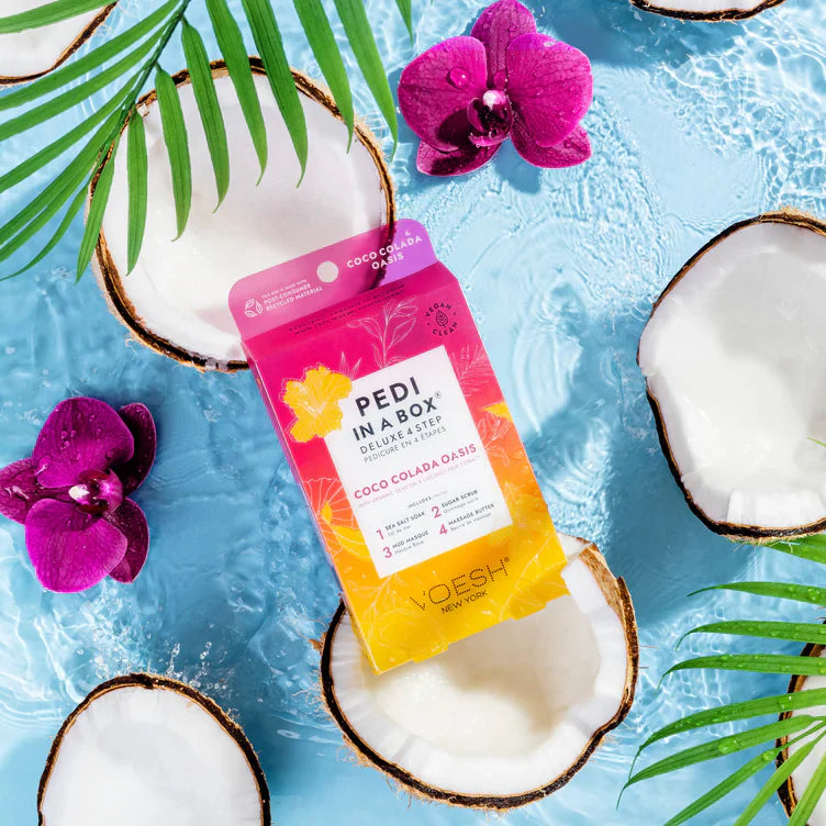 VOESH | PEDI IN A BOX | 4 STEP - COCO COLADA OASIS