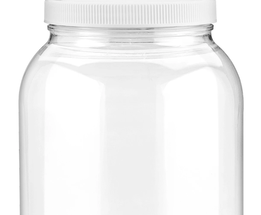 EMPTY PLASTIC JAR | Clear Round Wide-Mouth | 1 Gallon