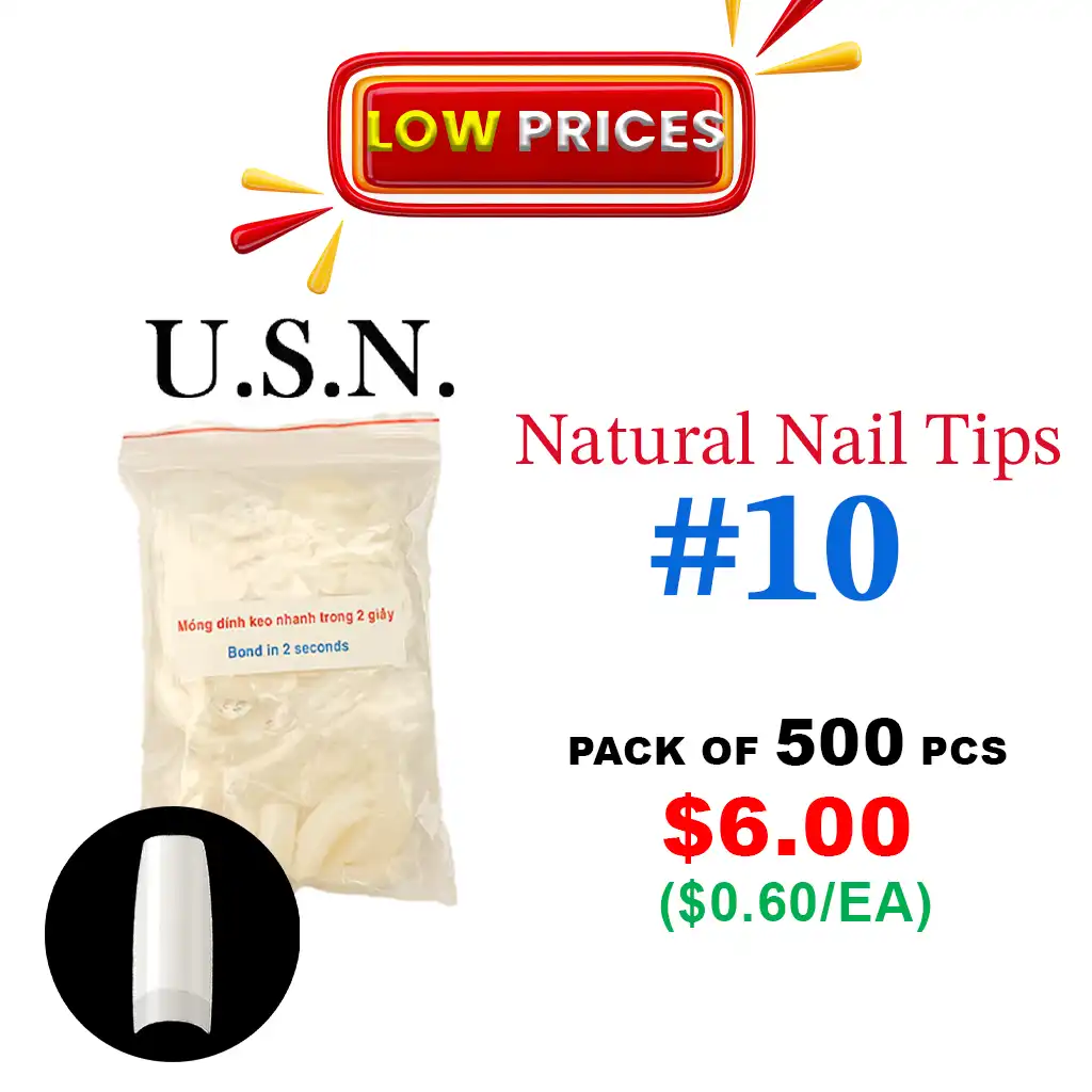 USN | NATURAL NAIL TIP | BAG OF 500 PCS