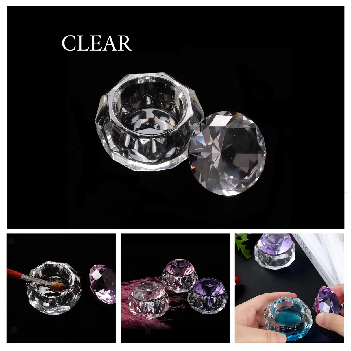 DAPPEN DISH | DIAMOND SHAPE - CLEAR