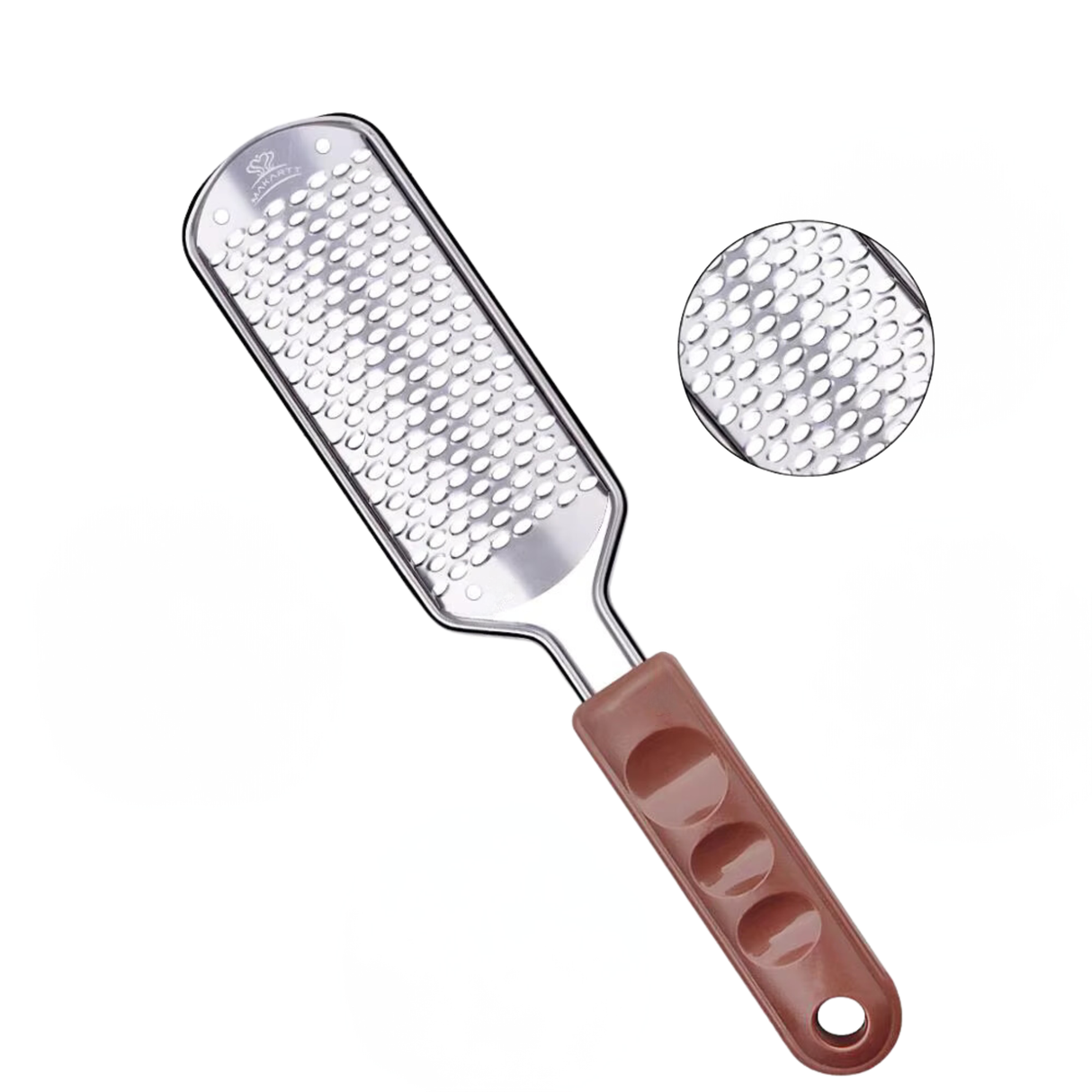 RONIN PEDICURE FOOT FILE (BIG HOLES) - BROWN