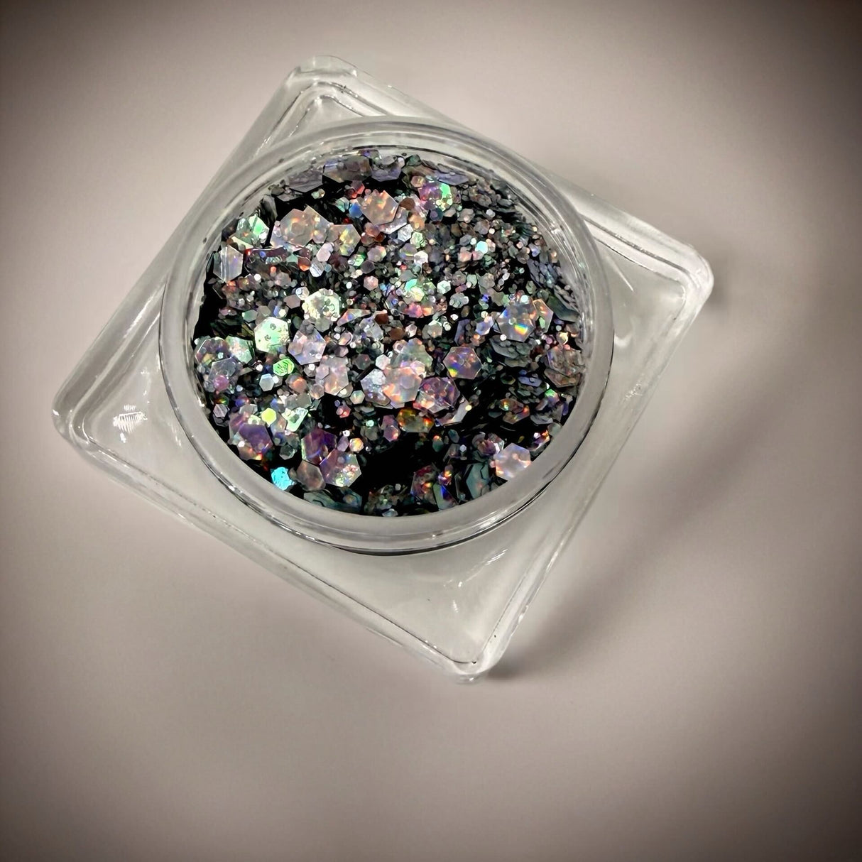 NAIL ART DESIGN | GLITTER SQUARE JAR