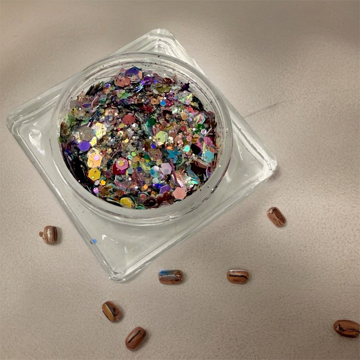 NAIL ART DESIGN | GLITTER SQUARE JAR