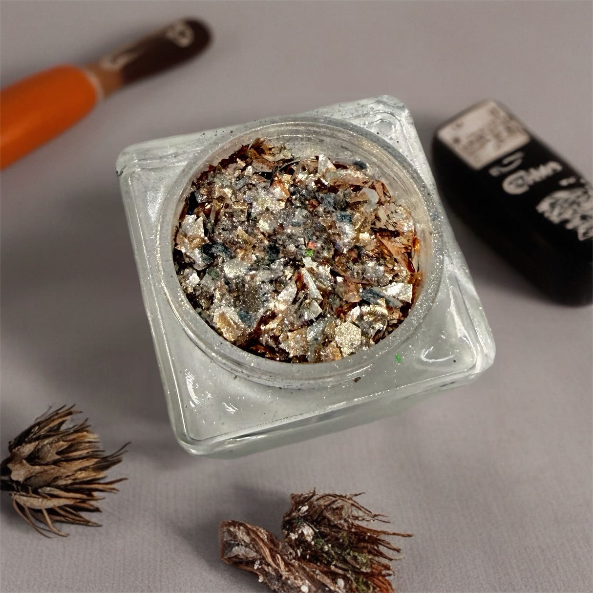 NAIL ART DESIGN | GLITTER SQUARE JAR