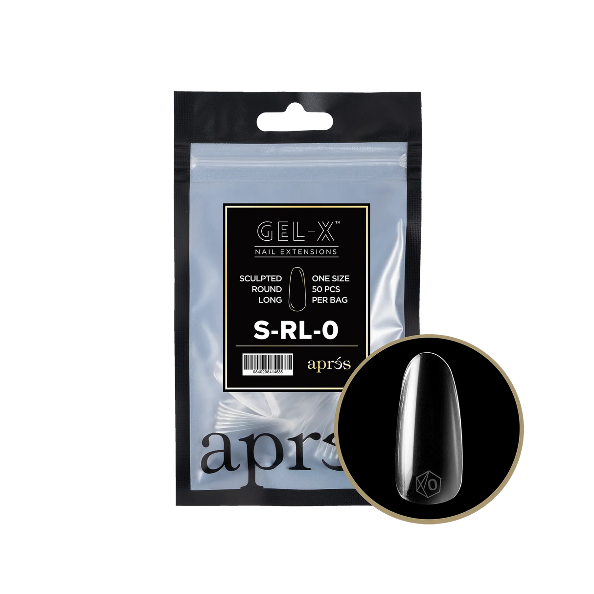 TIPS REFILL BAGS | APRES GEL-X | SCULPTED ROUND LONG (50pcs)