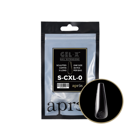 TIPS REFILL BAGS | APRES GEL-X | SCULPTED COFFIN X-LONG (30pcs)