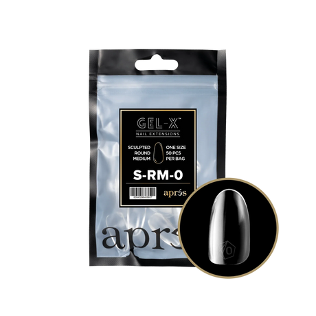 TIPS REFILL BAGS | APRES GEL-X | SCULPTED ROUND MEDIUM (50pcs)