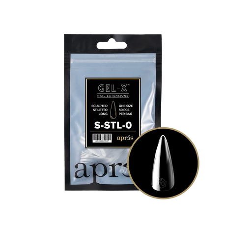 TIPS REFILL BAGS | APRES GEL-X | SCULPTED STILETTO LONG (50pcs)