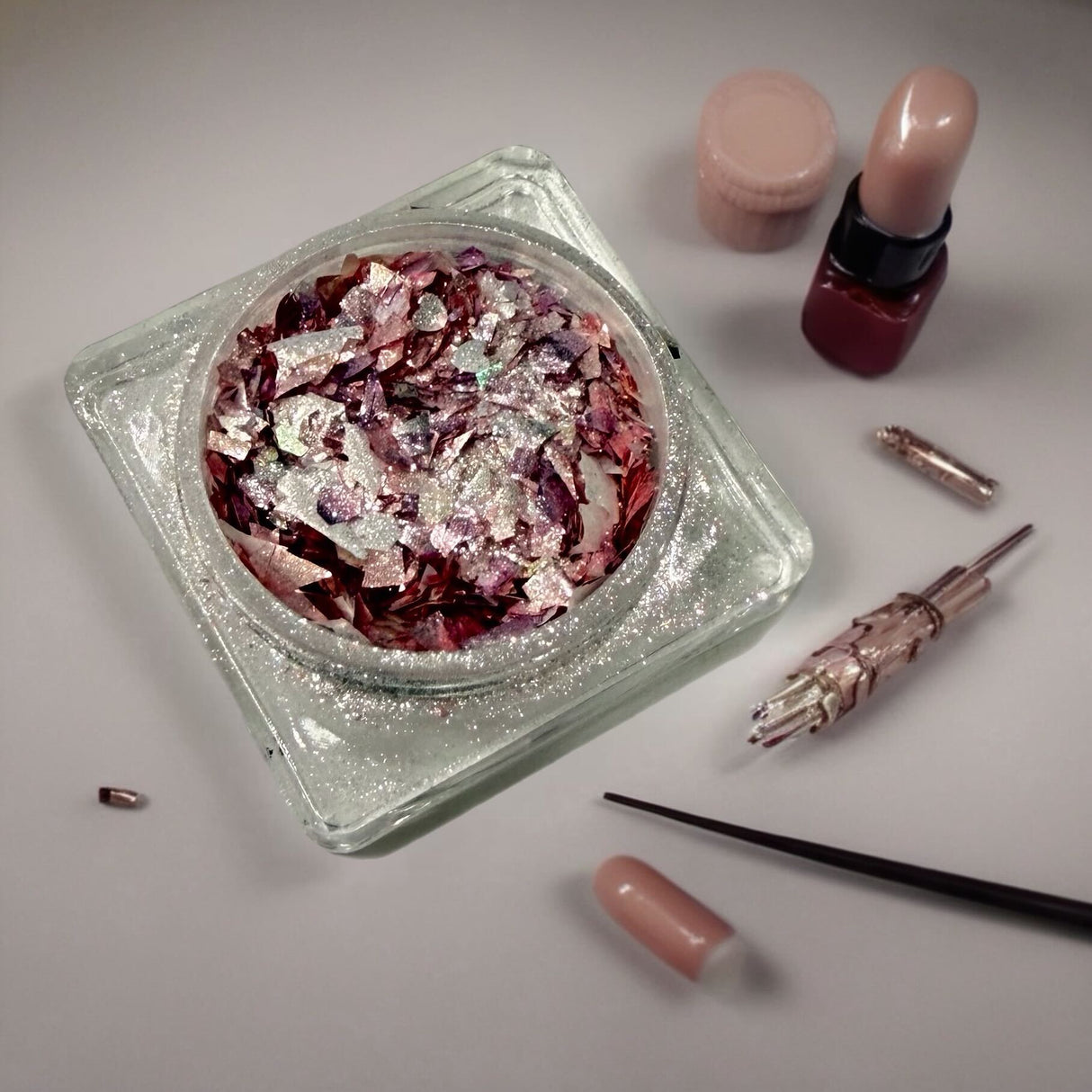 NAIL ART DESIGN | GLITTER SQUARE JAR