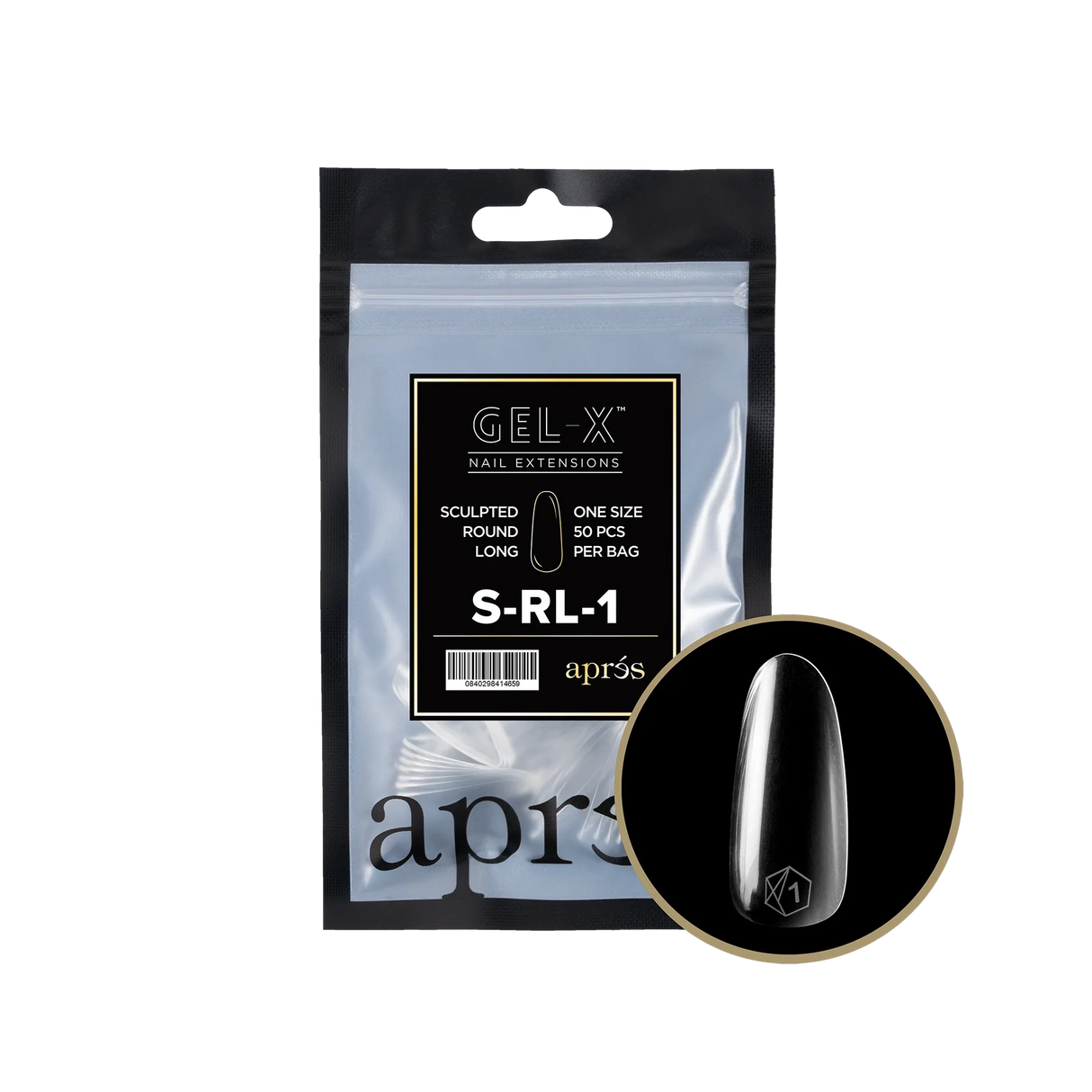 TIPS REFILL BAGS | APRES GEL-X | SCULPTED ROUND LONG (50pcs)