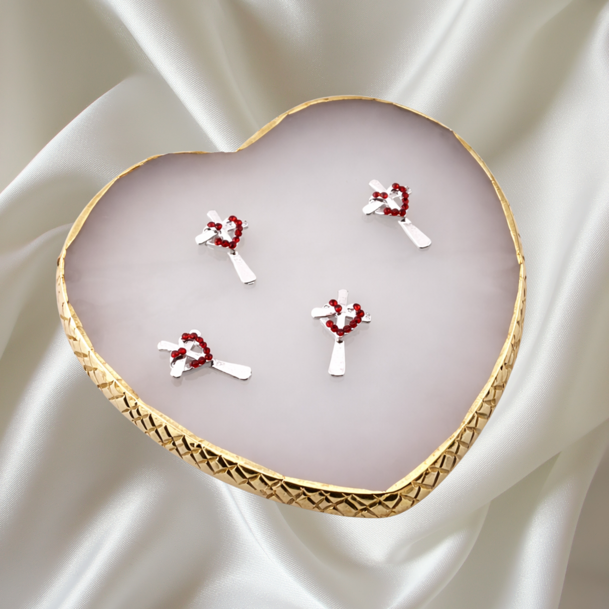 CROSS & HEART CHARM - PACK OF 20