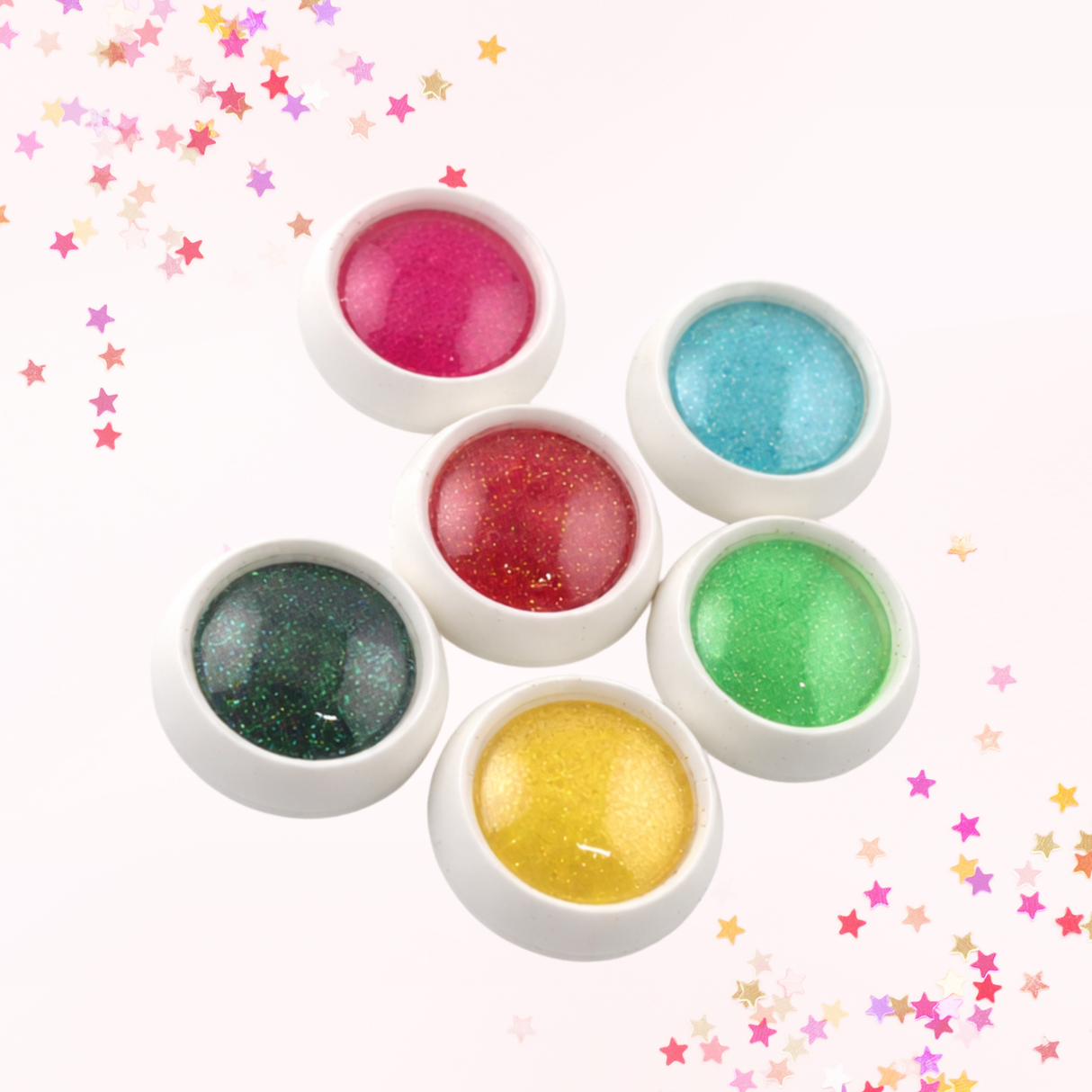 SUGAR GLITTER NAIL ART # 03 - PACK OF 6