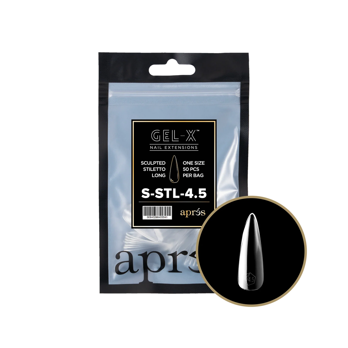 TIPS REFILL BAGS | APRES GEL-X | SCULPTED STILETTO LONG (50pcs)