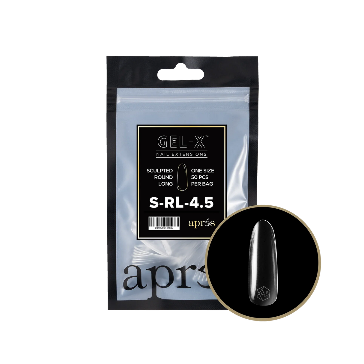 TIPS REFILL BAGS | APRES GEL-X | SCULPTED ROUND LONG (50pcs)
