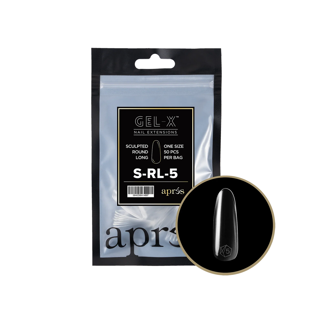 TIPS REFILL BAGS | APRES GEL-X | SCULPTED ROUND LONG (50pcs)