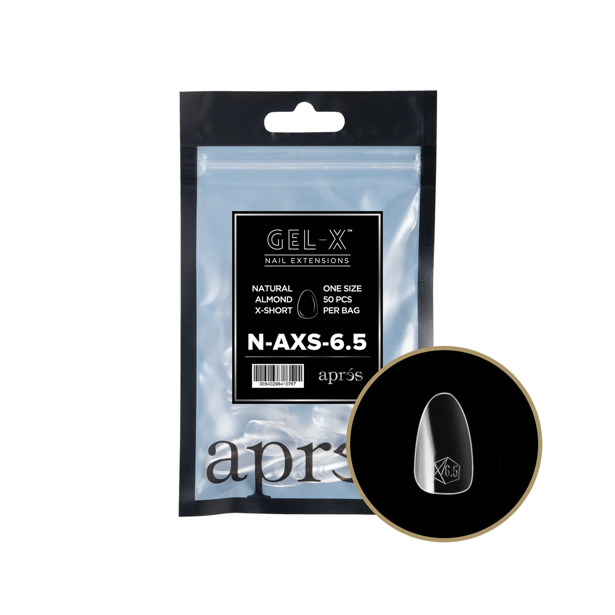 TIPS REFILL BAGS | APRES GEL-X | NATURAL ALMOND X-SHORT (50pcs)