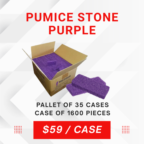 PURPLE PUMI STONE – PALLET OF 35 CASES, 1600/CASE