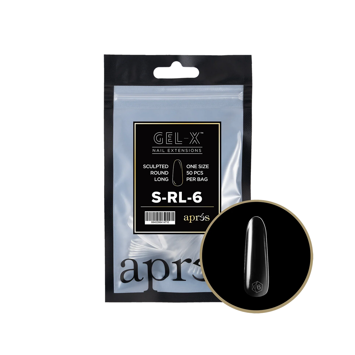 TIPS REFILL BAGS | APRES GEL-X | SCULPTED ROUND LONG (50pcs)