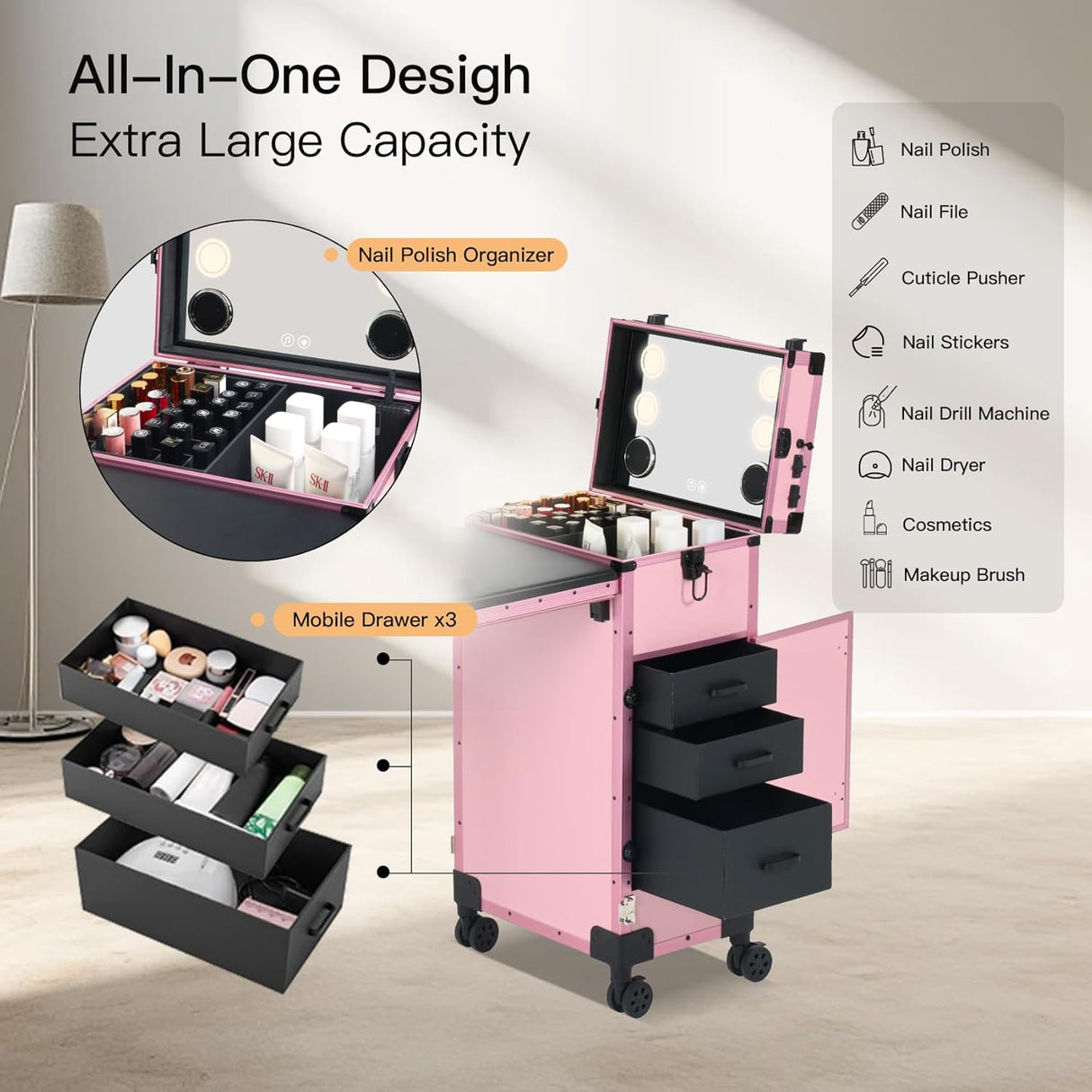 Mobile Manicure Table – Professional Nail Station