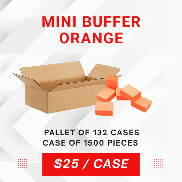 MINI BUFFER – PALLET OF 132 CASES, 1500/CASE
