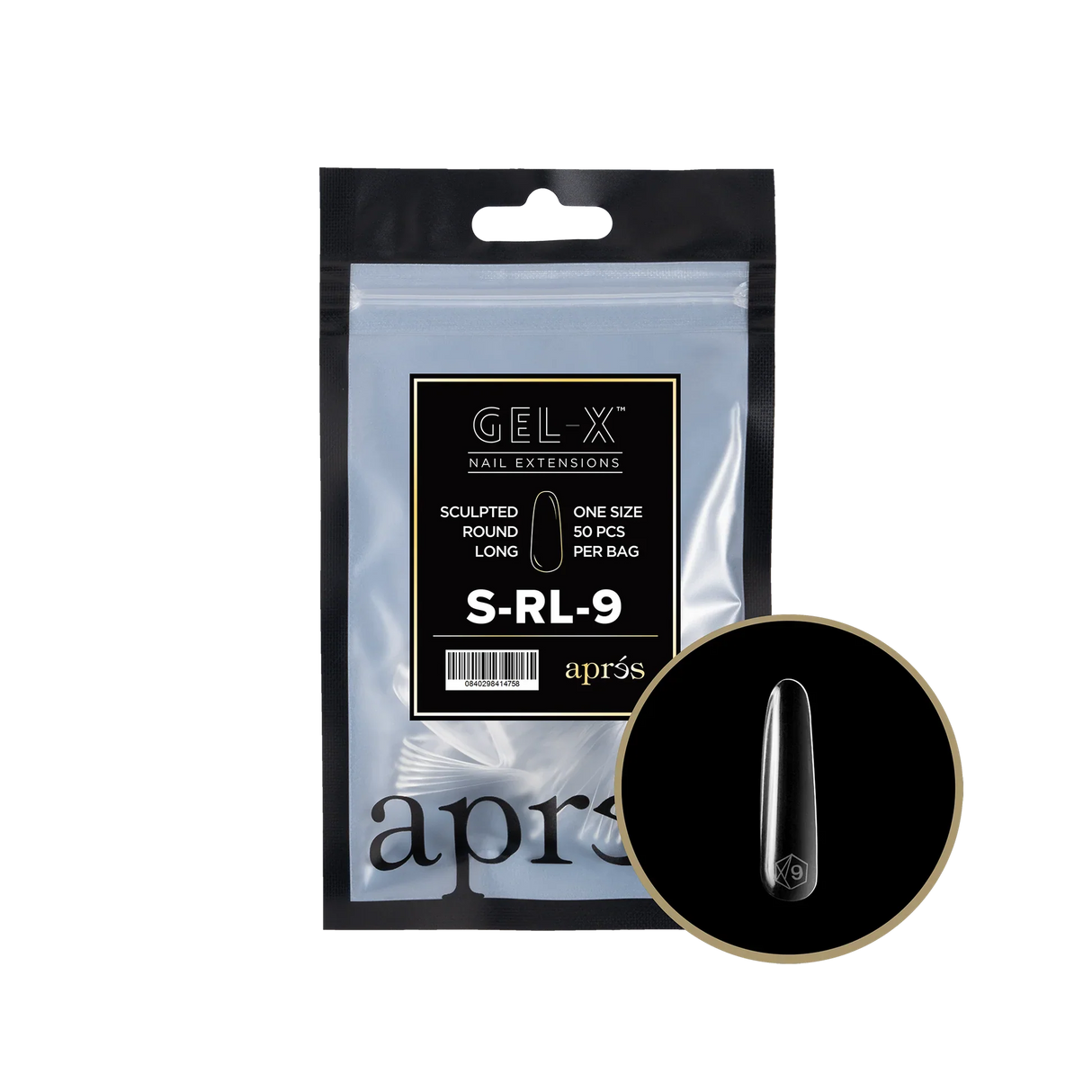 TIPS REFILL BAGS | APRES GEL-X | SCULPTED ROUND LONG (50pcs)