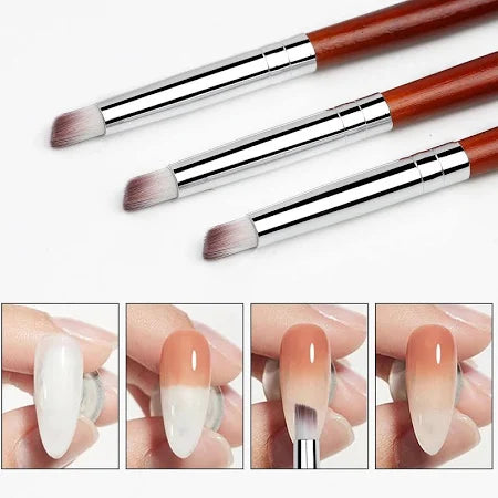 NAIL ART BRUSH | BLOOMING ANGLE  - WOOD HANDLE