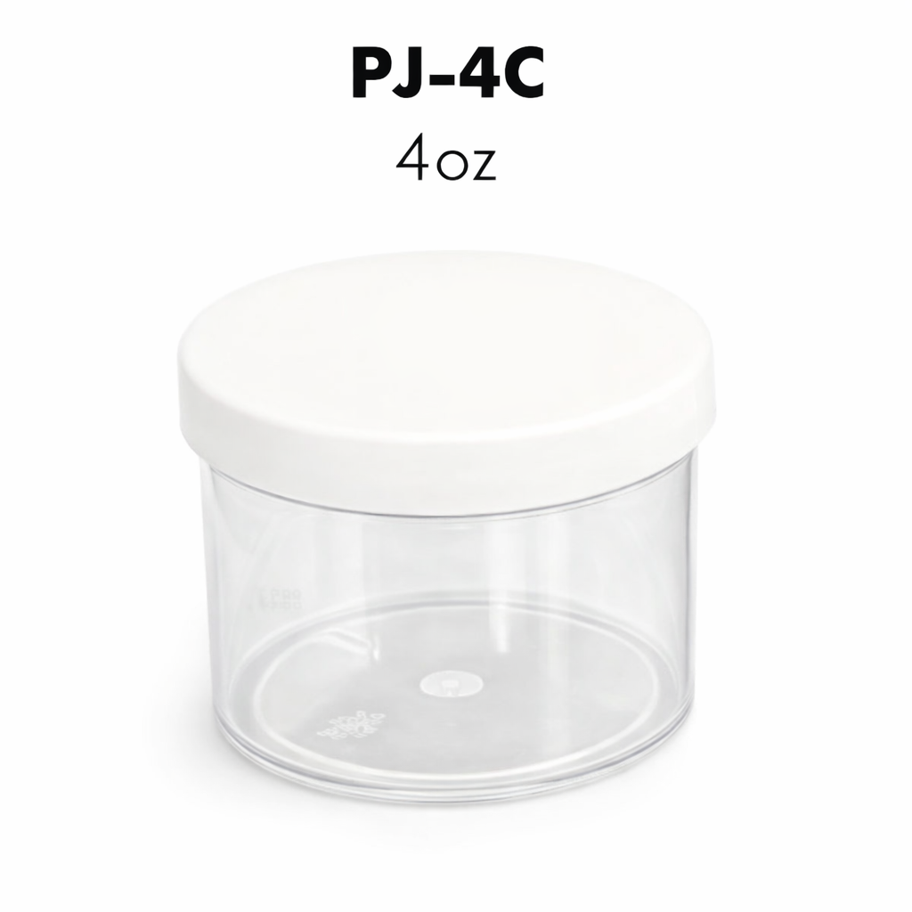 APOLLO | EMPTY JAR | WHITE LID | 4 OZ